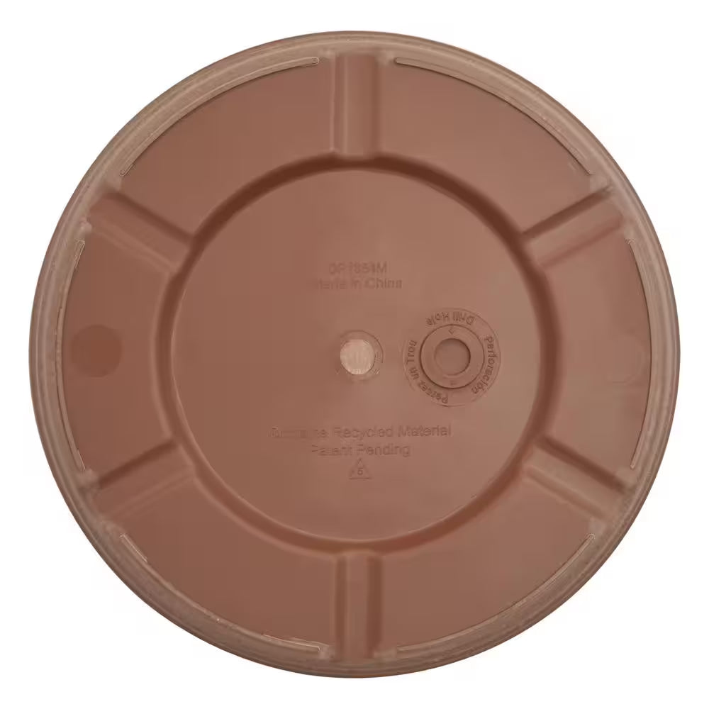 12 In. Hallie Medium Peach Terracotta Plastic Planter (12 In. D X 10 In. H) with Drainage Hole