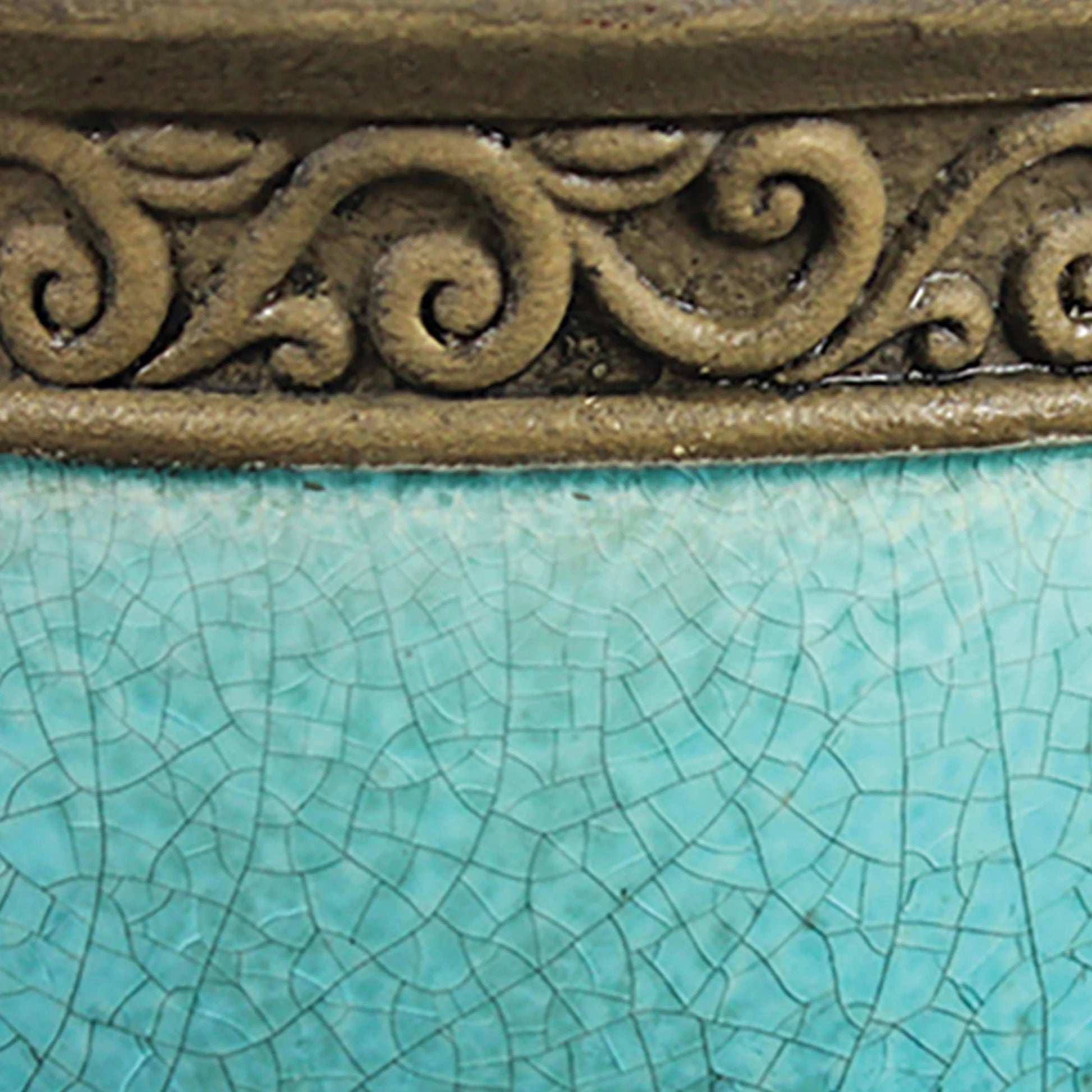 Cadiz 8In Ceramic Planter Pot W/Saucer, Teal (2 Pack)