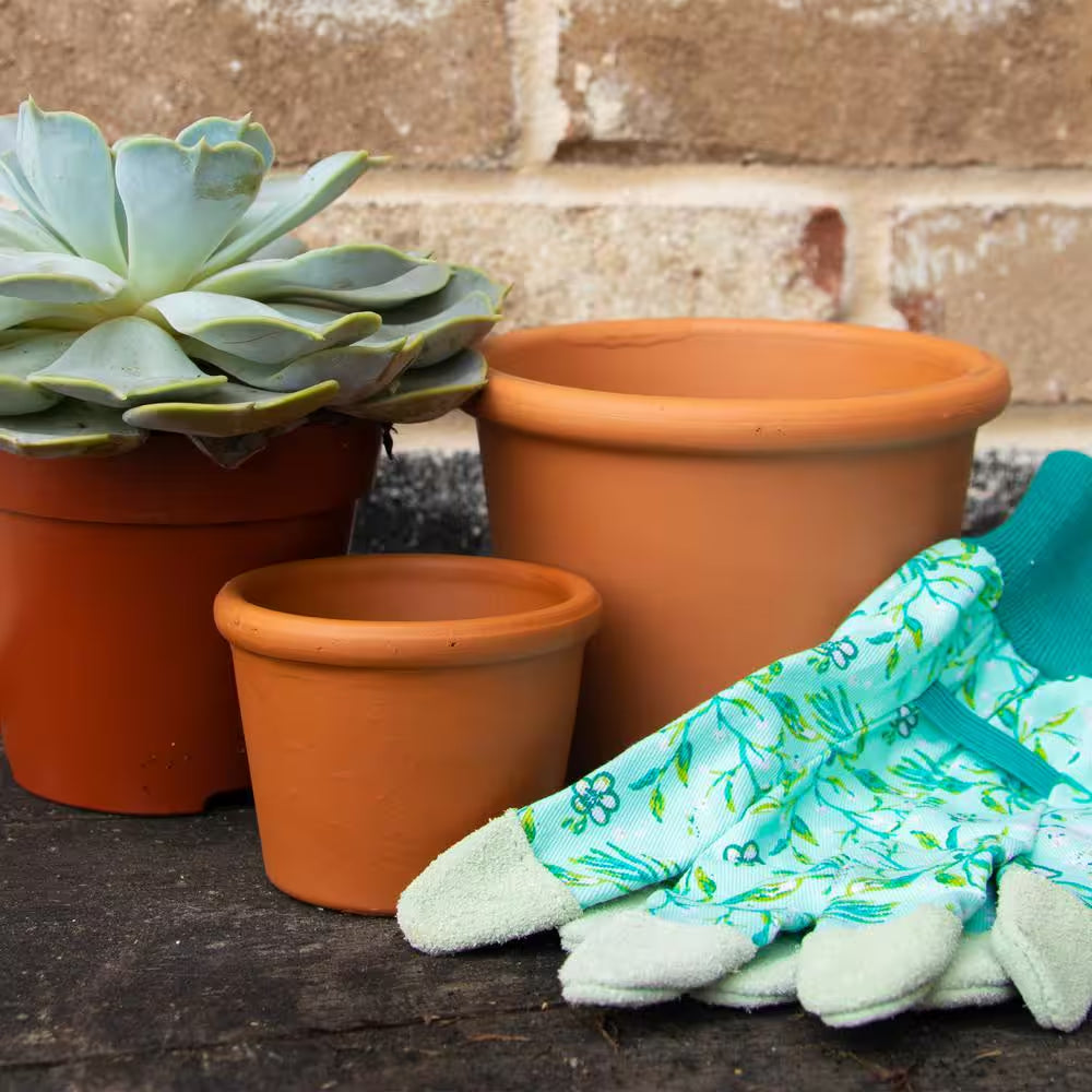 3 In. Small Terra Cotta Clay Cylinder Pot