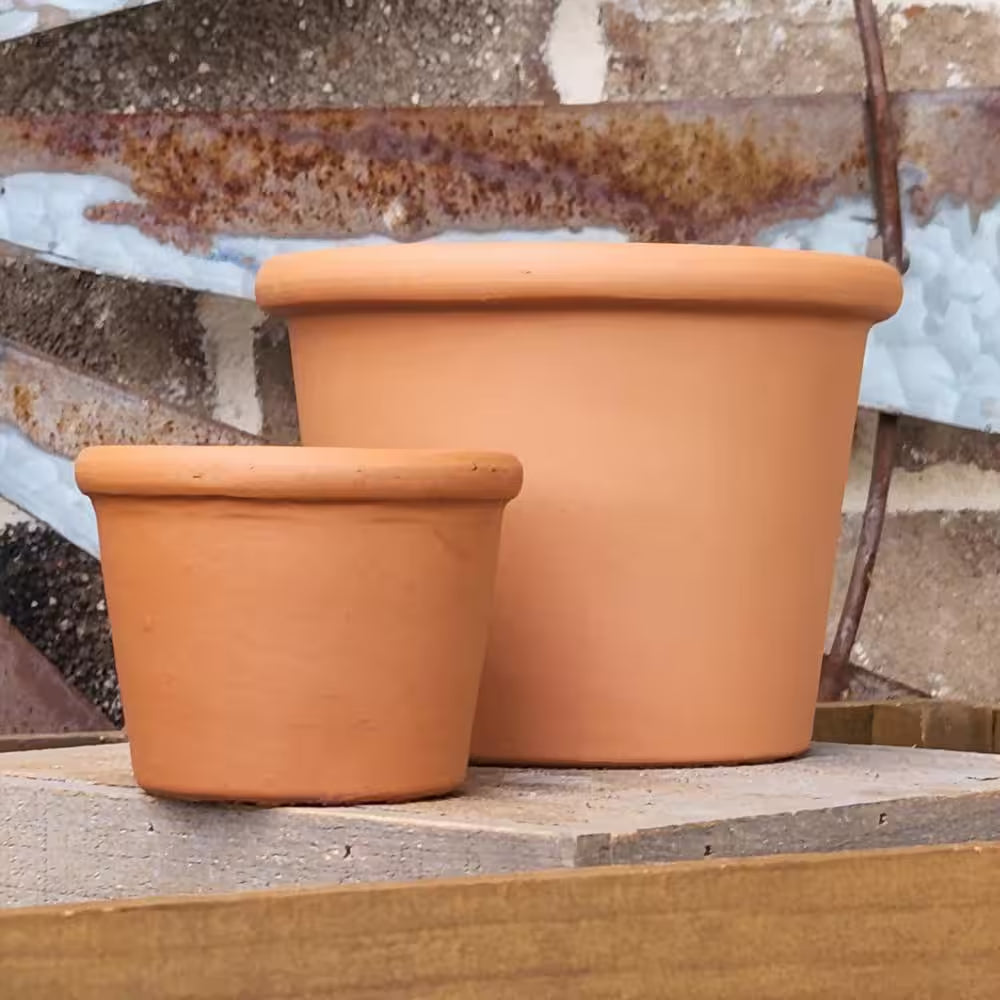3 In. Small Terra Cotta Clay Cylinder Pot