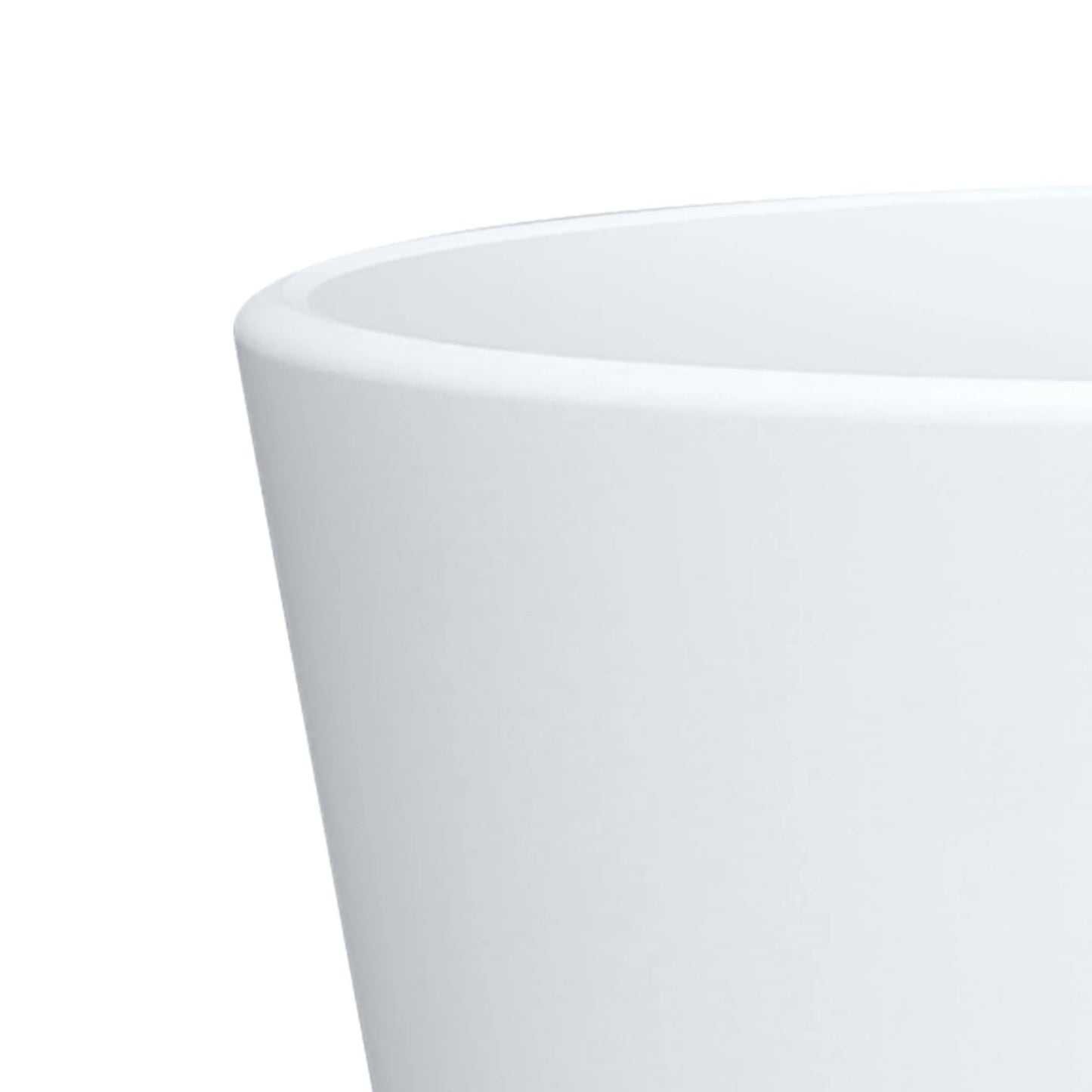 Recycled Resin Planter with Attached Saucer, White, 8In X 8In X 7.2In